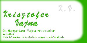 krisztofer vajna business card